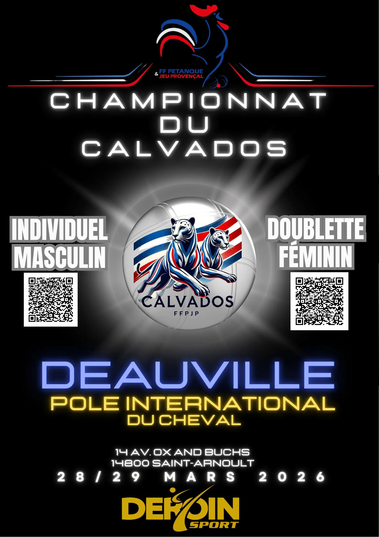 Championnat du Calvados doublettes féminins 29 mars 2026