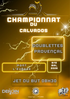 Championnat Calvados doublette jeu provençal.